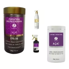 Parafina+esfoliante+óleo De Açai+ Fixador De Marquinha Duotr