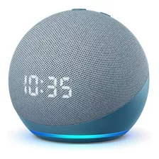 Alexa Echo Dot 4 Com Relógio Original - Cores Branca Ou Azul