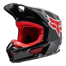 Capacete Fox V1 Karrera Preto Vermelho