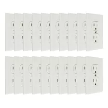 20 Contactos Dúplex Con-x Con Tapa 125 V~ 15 A Mayoreo