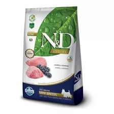 Ração N&d Prime Mini Cães Cordeiro E Blueberry 10kg N&d