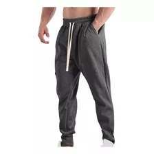 Pantalones G Para Hombre, A La Moda, Con Cordón, Cintura Elá