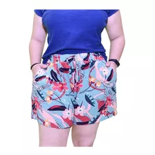 Kit C/tres - Shorts Viscose Feminino Verão 