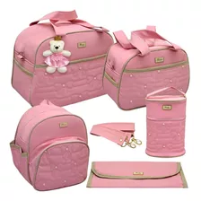 Kit Bolsa/mochila Bebê Maternidade Menino/menina 5 Pçs Luxo