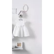 Vestido Petit Cherie Baby Branco Renda Com Perolas