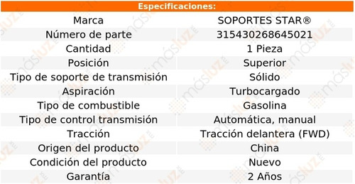 1) Soporte Transmisin Izquierdo Sup V50 5 Cil 2.5l 05/06 Foto 2