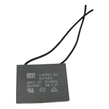 Condensador (capacitor) 6 Uf - 450 Vac - 50/60 Hz - Inti
