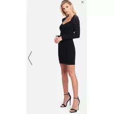 Vestido Negro Con Piedras En Manga Marca Bebe Talla L