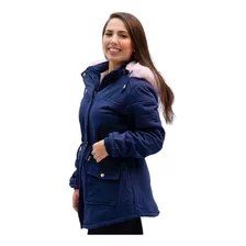 Parka Jaqueta Feminina Premium Peluciada Com Capuz Removível