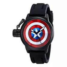 W The Avengers Captain America Reloj Analógico De Cuarzo N