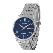 Relógio Citizen Masculino Automatico Tz20804f Azul Aço Prata