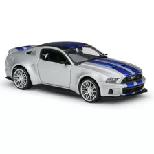 Ford Mustang Street Racer Maisto 2014 Plateado 1/24 Diecas Q