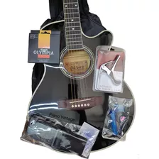 Guitarra Electroacústica Mccartney 40 Negra Paquete 