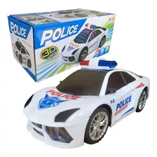 Carrinho Infantil Carrinho De Polícia Com Luzes 3d Som Luz