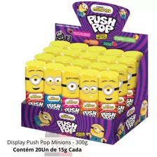 Display Push Pop Tema Minions Sabores Sortidos - Importado