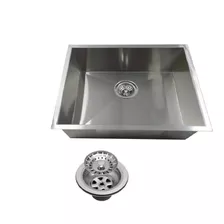 Cuba Quadrada Inox Fosca Cozinha Gourmet Sobrepor 50 X 40