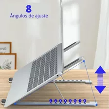 Base Suporte Notebook Metal Dobrável Home Office Trabalho Cor Chumbo