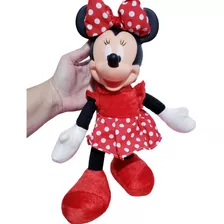 Boneca Pelúcia Minnie Vestido Vermelho Com Bolinha Presentes