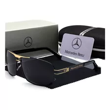 Óculos De Sol Mercedes-benz Proteção Uv400 Preto C/ Dourado