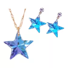 Conjunto Estrela 20mm Blab Swarovski | Sunshine