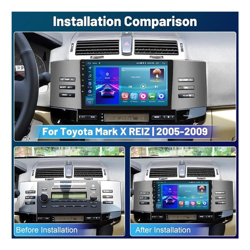 Estereo Toyota Mark X Reiz 2005-2009 Android Carplay 2+32g Foto 2