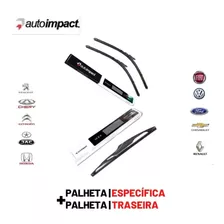 Kit Palhetas Limpador Autoimpact Especifica + Traseira