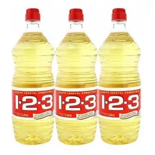 Aceite 1-2-3 Vegetal De 1 L / Pack De 3pz