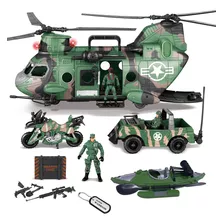 Joyin Helicóptero Del Ejército 10 En 1, Juguetes Militare.