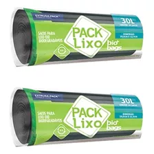 Saco Lixo Preto 30 Litros Biodegradavel Rolo C/ 60 Sacos