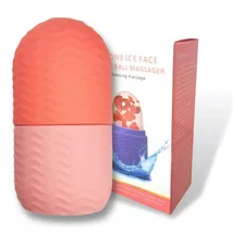 Massageador Para O Rosto Ice Em Silicone Cor Laranja