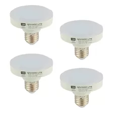 Foco Led O Bombilla 12w Plano Enano Luz Blanca 4 Pzs.