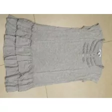 Vestido Dkny T: 12 Años Gris Melange, Divino De Algodon