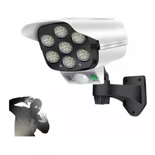 Camara Seguridad Solar Falsa Sensor Movimientos Foco Led