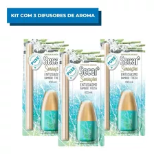 Kit Com 3 Aromatizadores Sensações Entusiasmo Bamboo 100ml