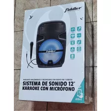 Sistema De Sonido Fiddler Parlante 12' Karaoke Micrófono Bt