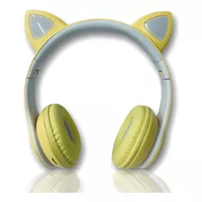  Auricular Orejas De Gato Con Luz De Color Pastel Bluetooth 