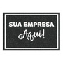 Tapete Capacho Personalizado 60x40 Logomarca Empresa Logo 60 Cm 40 Cm Preto