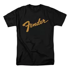 Remera Fender Logo Dorado Algodón Premium