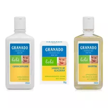 Kit Infantil Shampoo 250ml + Cond 250ml + Sab Barra Granado