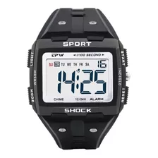 Relógio De Pulso Digital Grande Sport Schock Quadrado