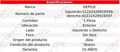 1/calavera Ext Der O Izq Depo Clk320 Mercedes-benz 1998-2002 Foto 4