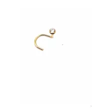 Piercing Nariz Pininho Ouro Amarelo 18k Zircônia Brilhante