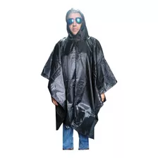 Poncho Impermeable En Negro