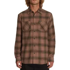 Camisa Tone Stone L/s Hombre Café Volcom