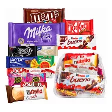 Cesta De Chocolate 16 Itens Com Milka Kit Kat Nutella