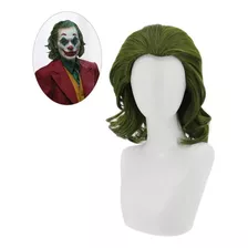 Coringa Cosplay Peruca Curly Horror Palhaço Assustador Cospl