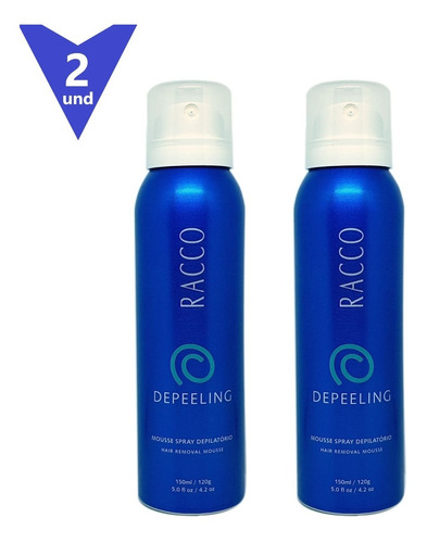 Mousse Depilatório Depeeling 150ml Creme Depilador Racco 2un