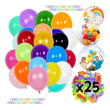 X25 Globos Lisos Cotillon Carioca Fiesta Cumpleaños Eventos