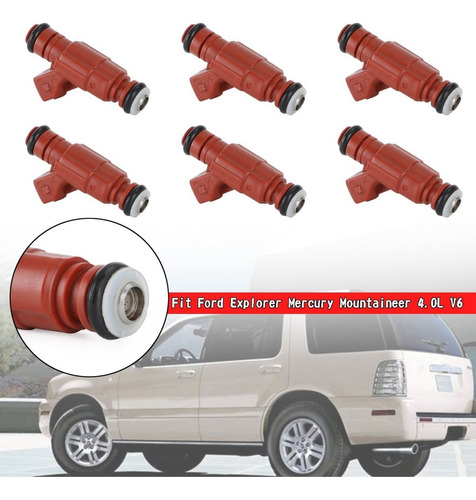 6 Inyector Combustible Para Ford Explorer Mercury Mountainee Foto 8