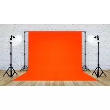 Tecido Fundo Infinito Fotográfico Chroma Key 1,78 X 2,20m Cor Laranja Neon